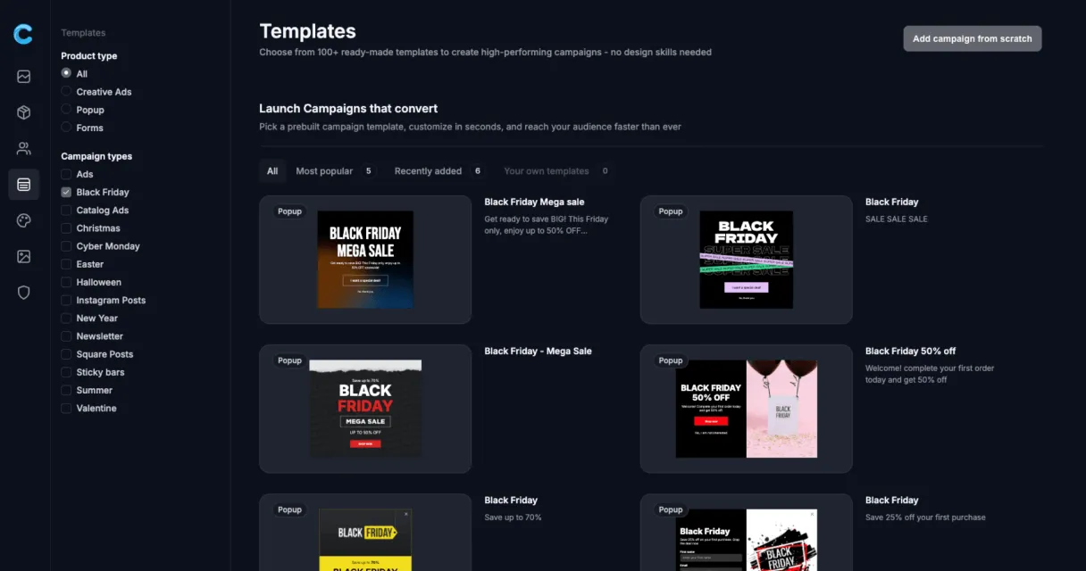Black Friday templates